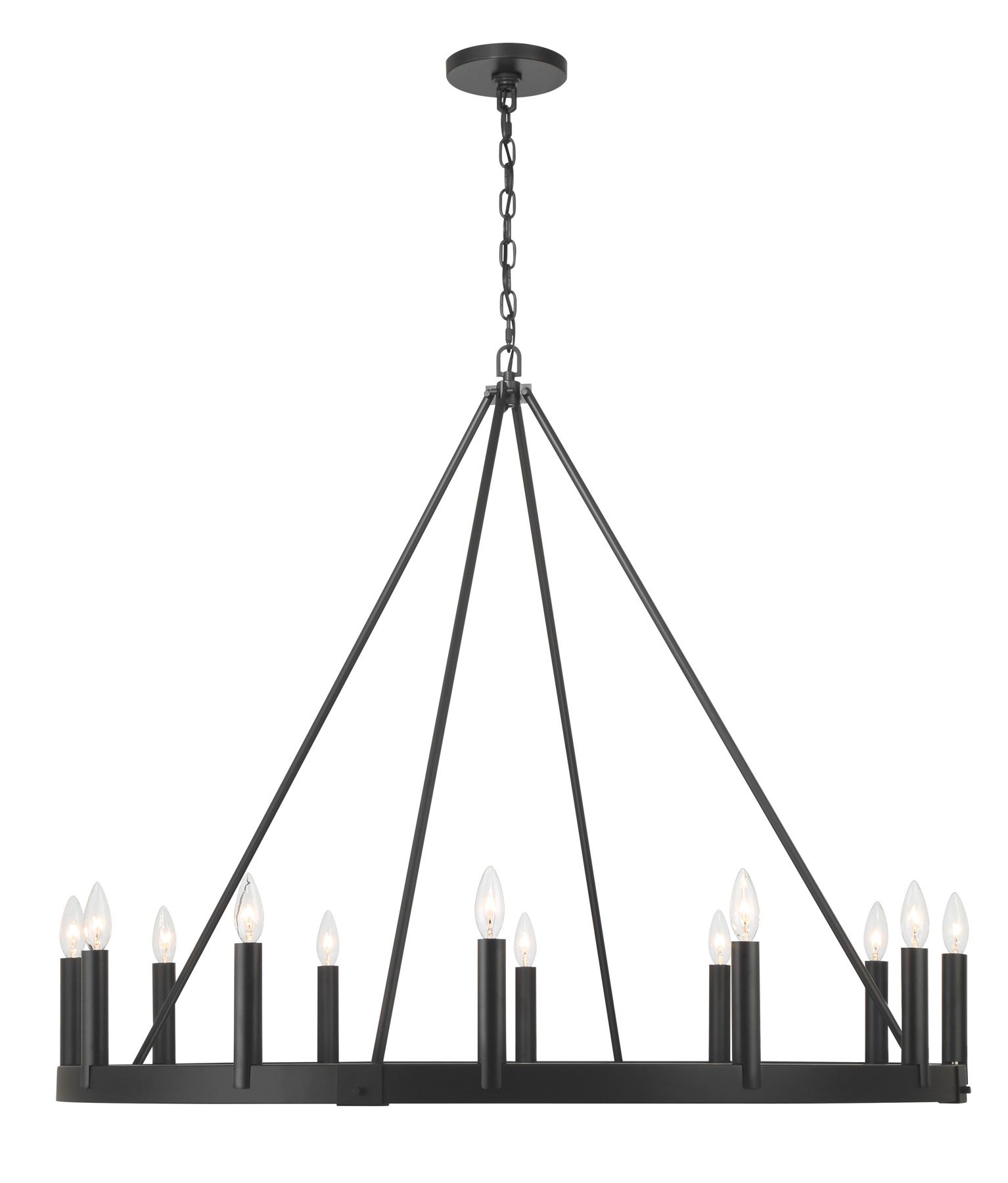 Image 3 Minka Lavery Dutton 12-Light 42.63-in Black Chandelier more views