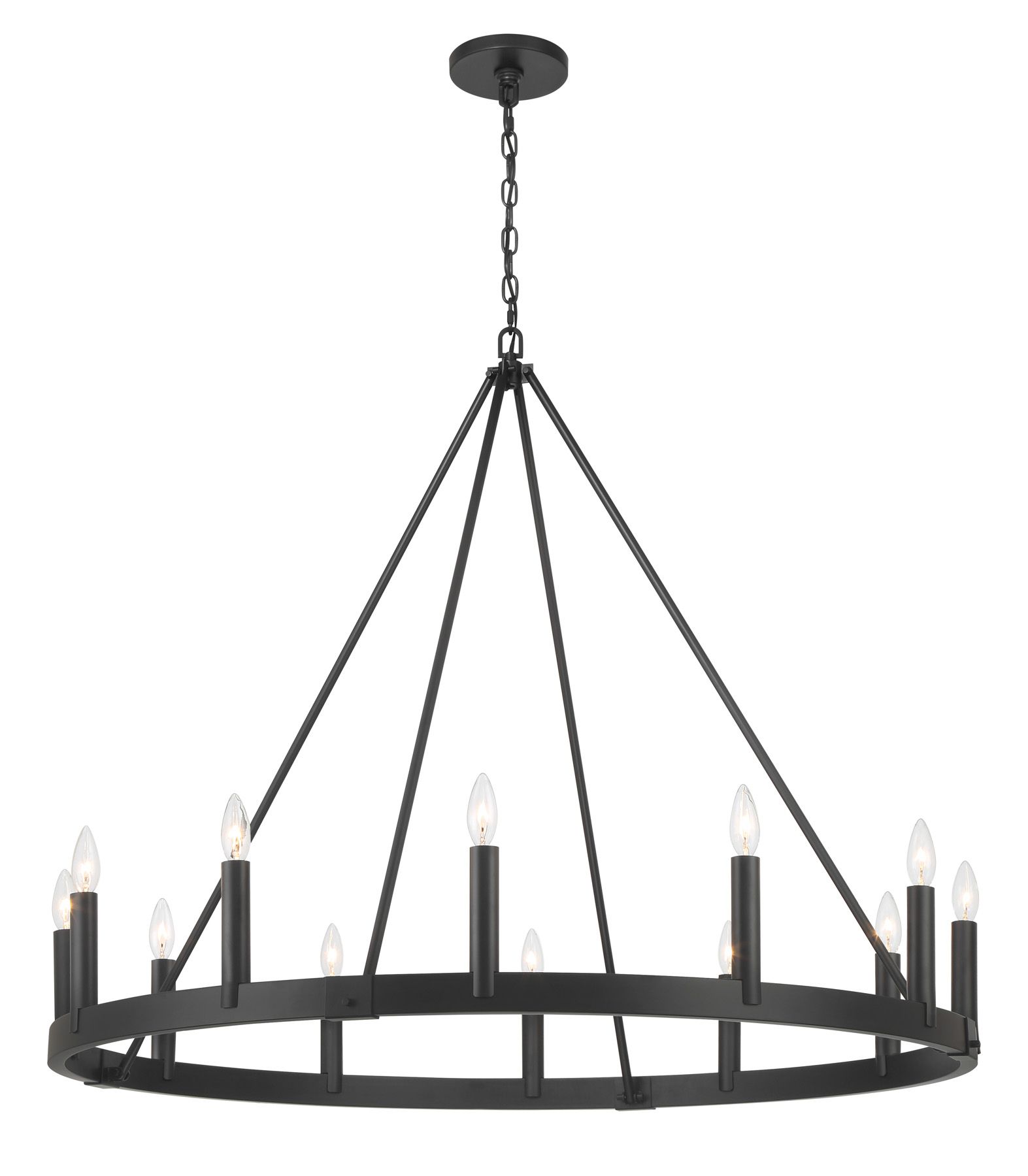 Image 4 Minka Lavery Dutton 12-Light 42.63-in Black Chandelier more views