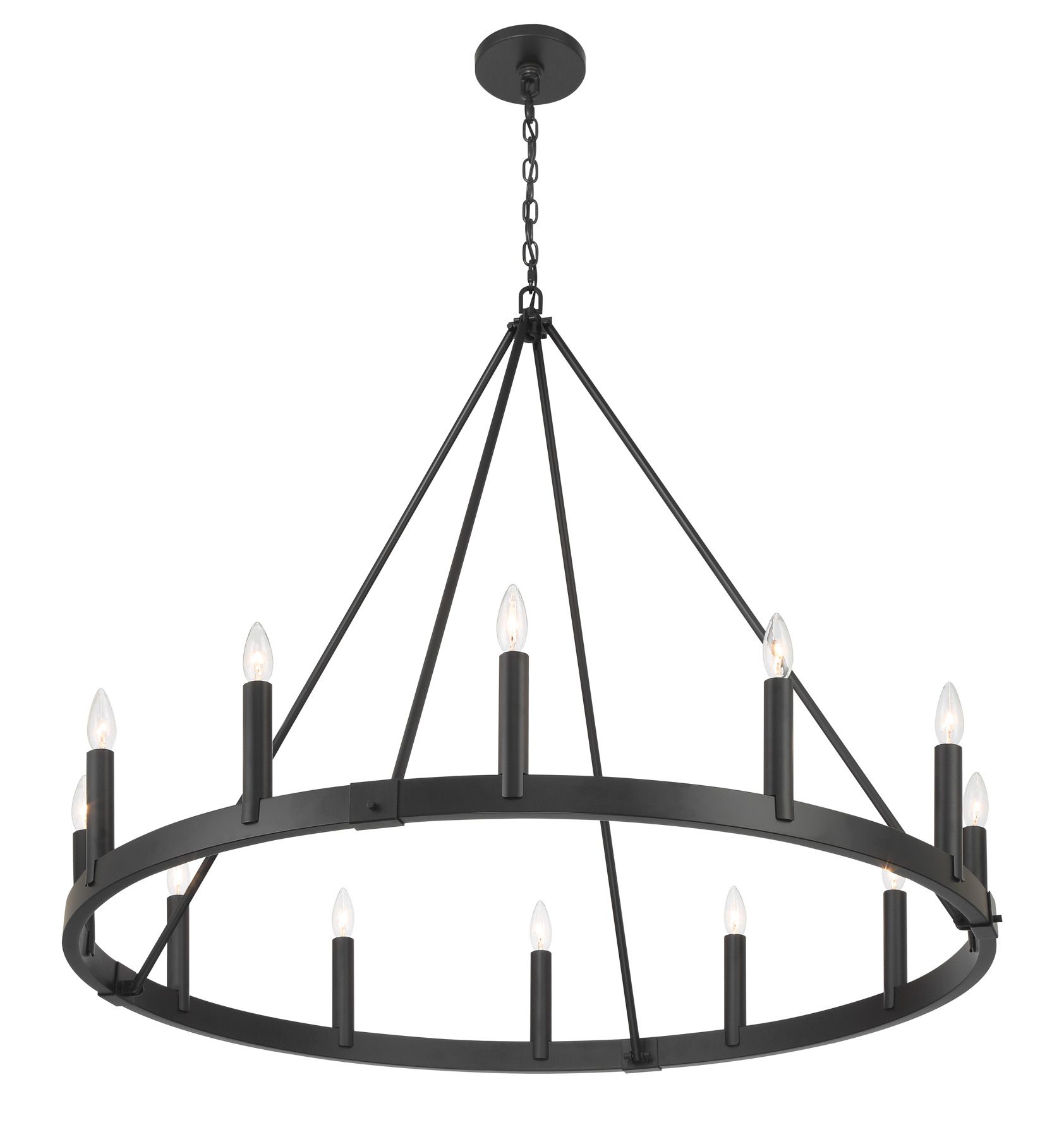 Image 5 Minka Lavery Dutton 12-Light 42.63-in Black Chandelier more views