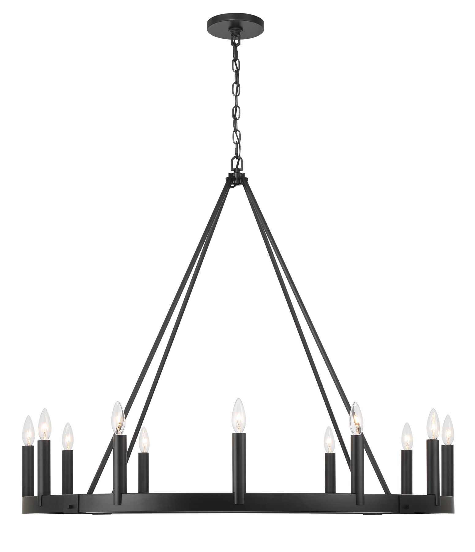 Image 6 Minka Lavery Dutton 12-Light 42.63-in Black Chandelier more views