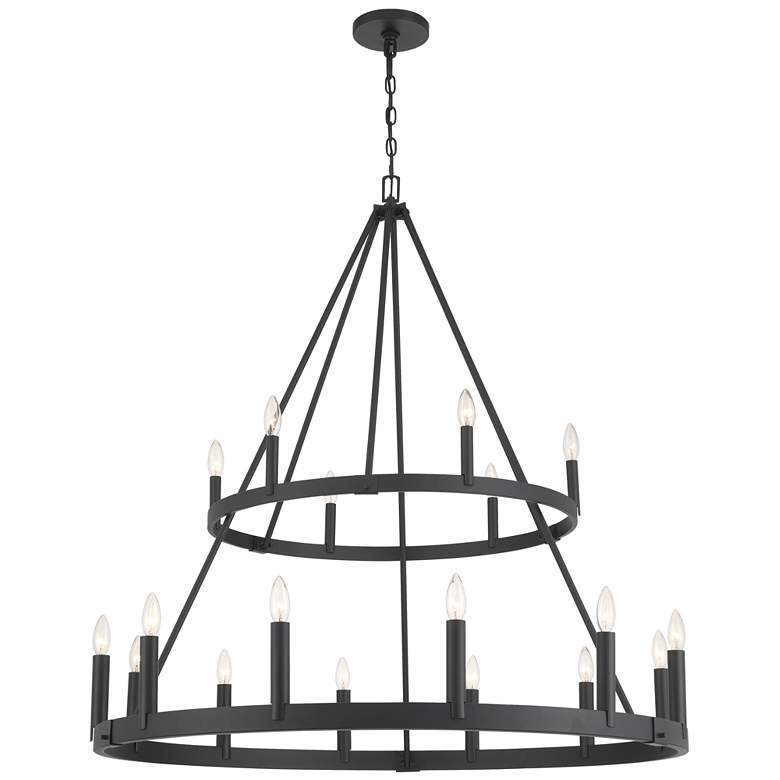 Image 1 Minka-Lavery Dutton 18-Light 42.75-in Coal Black Indoor Chandelier