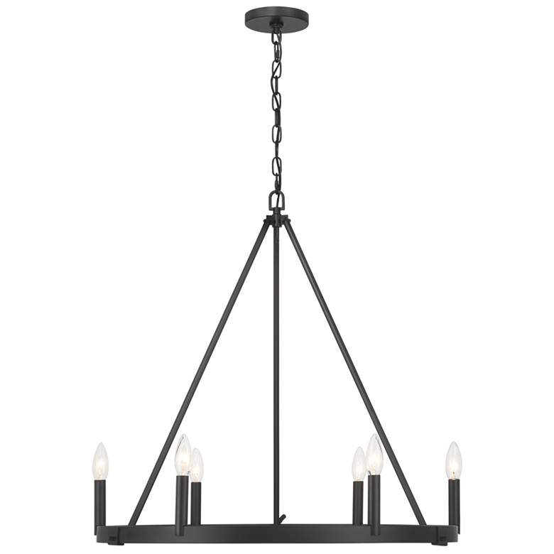 Image 2 Minka Lavery Dutton 6-Light 27.75-in Black Chandelier