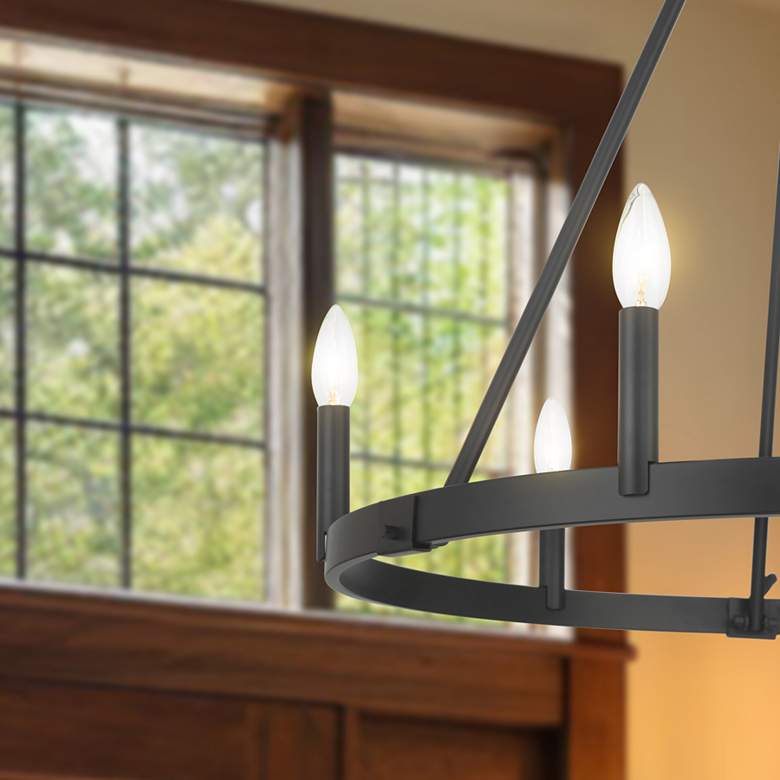 Image 6 Minka Lavery Dutton 6-Light 27.75-in Black Chandelier more views