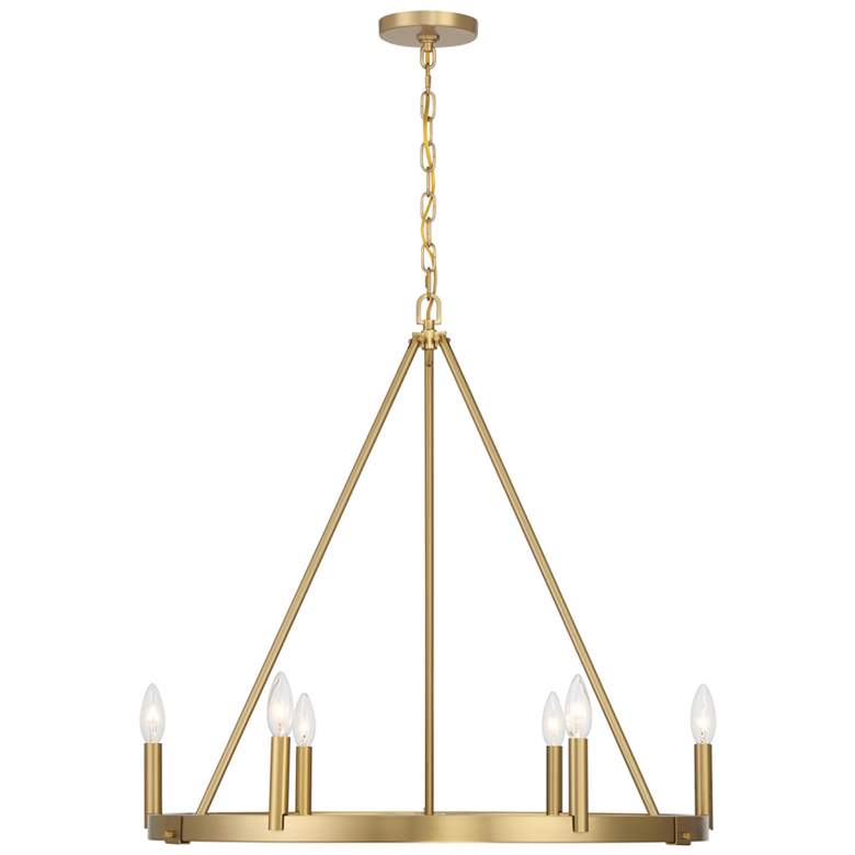 Image 2 Minka Lavery Dutton 6-Light 27.75-in Signature Brass Chandelier