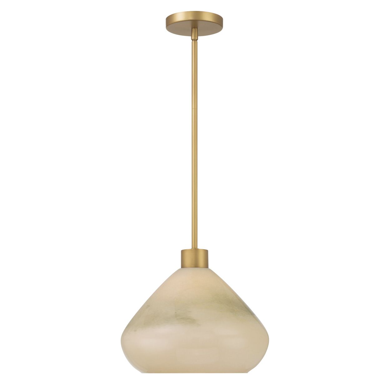 Image 2 Minka Lavery Elaris 1-Light 12.5-in Legacy Brass Pendant with Glass Shade more views