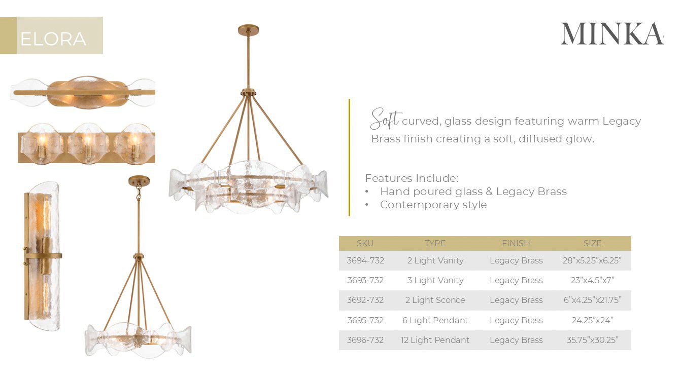 Minka-Lavery Elora 3-Light 23-in Legacy Brass Indoor Vanity Light