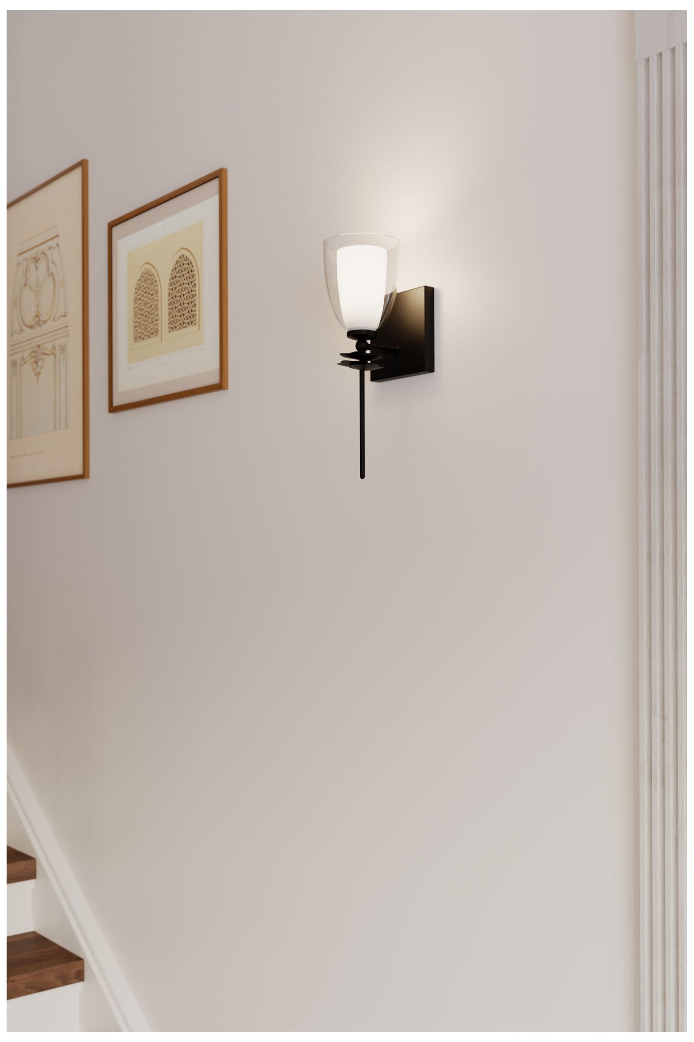 Image 2 Minka Lavery Elowen 1-Light 5.25-in Dark Matte Black Vanity Light more views