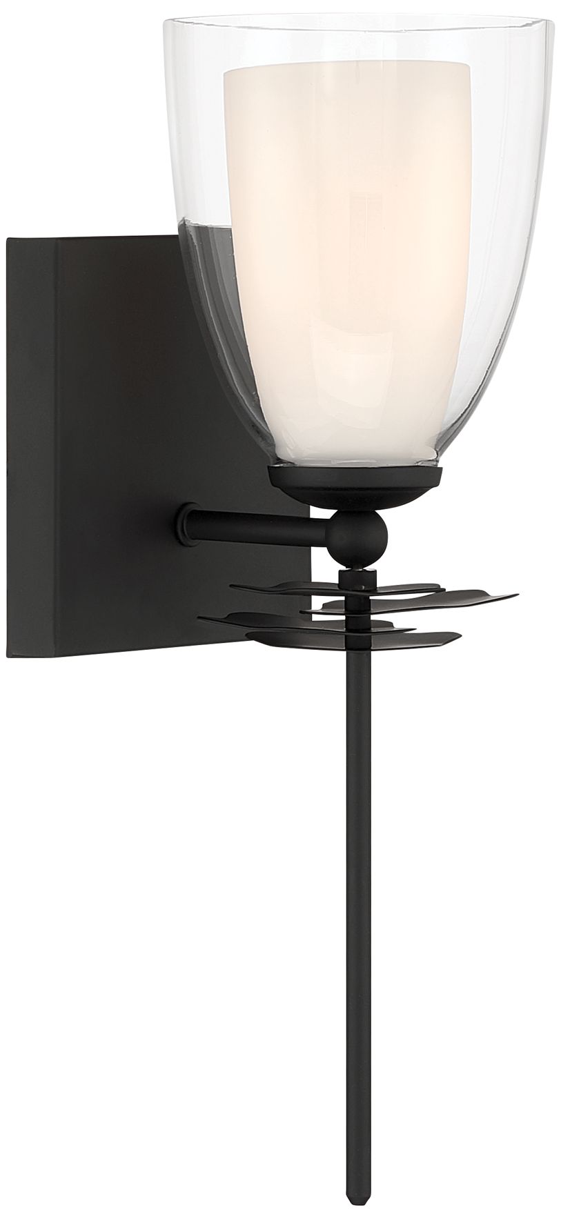 Image 3 Minka Lavery Elowen 1-Light 5.25-in Dark Matte Black Vanity Light more views