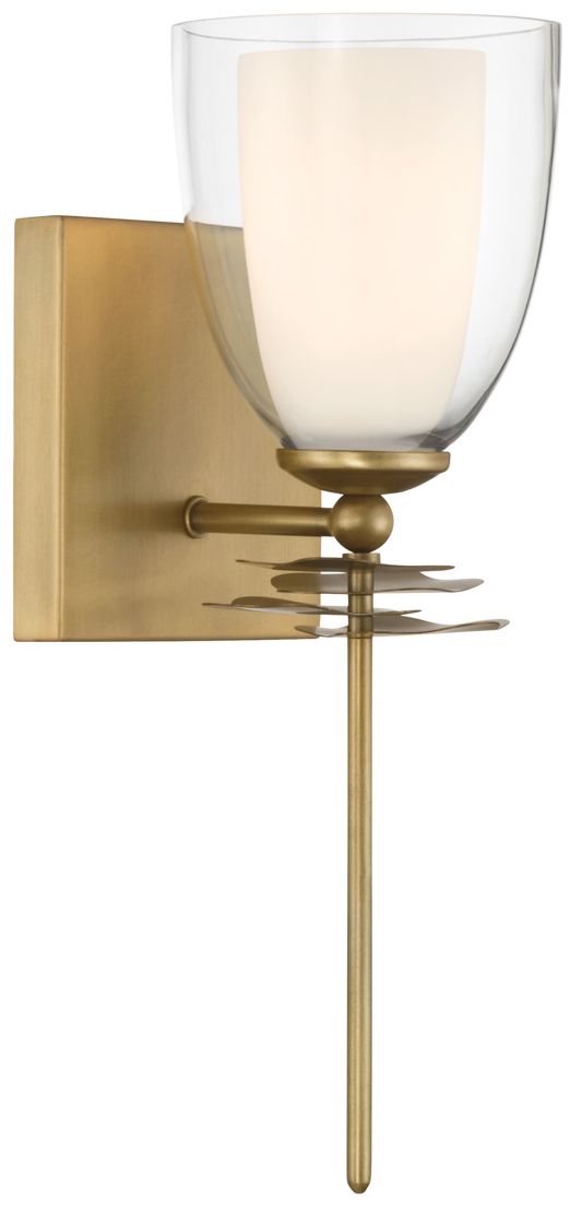Thumbnail1 of Minka Lavery Elowen 1-Light 5-in Legacy Brass Wall Sconce with Glass Shades