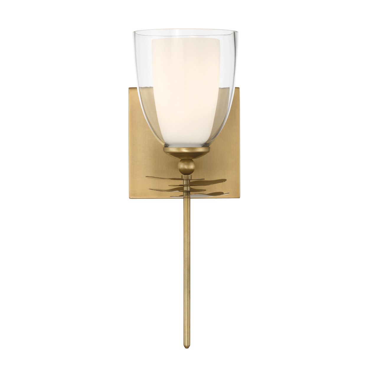 Thumbnail4 of Minka Lavery Elowen 1-Light 5-in Legacy Brass Wall Sconce with Glass Shades more views