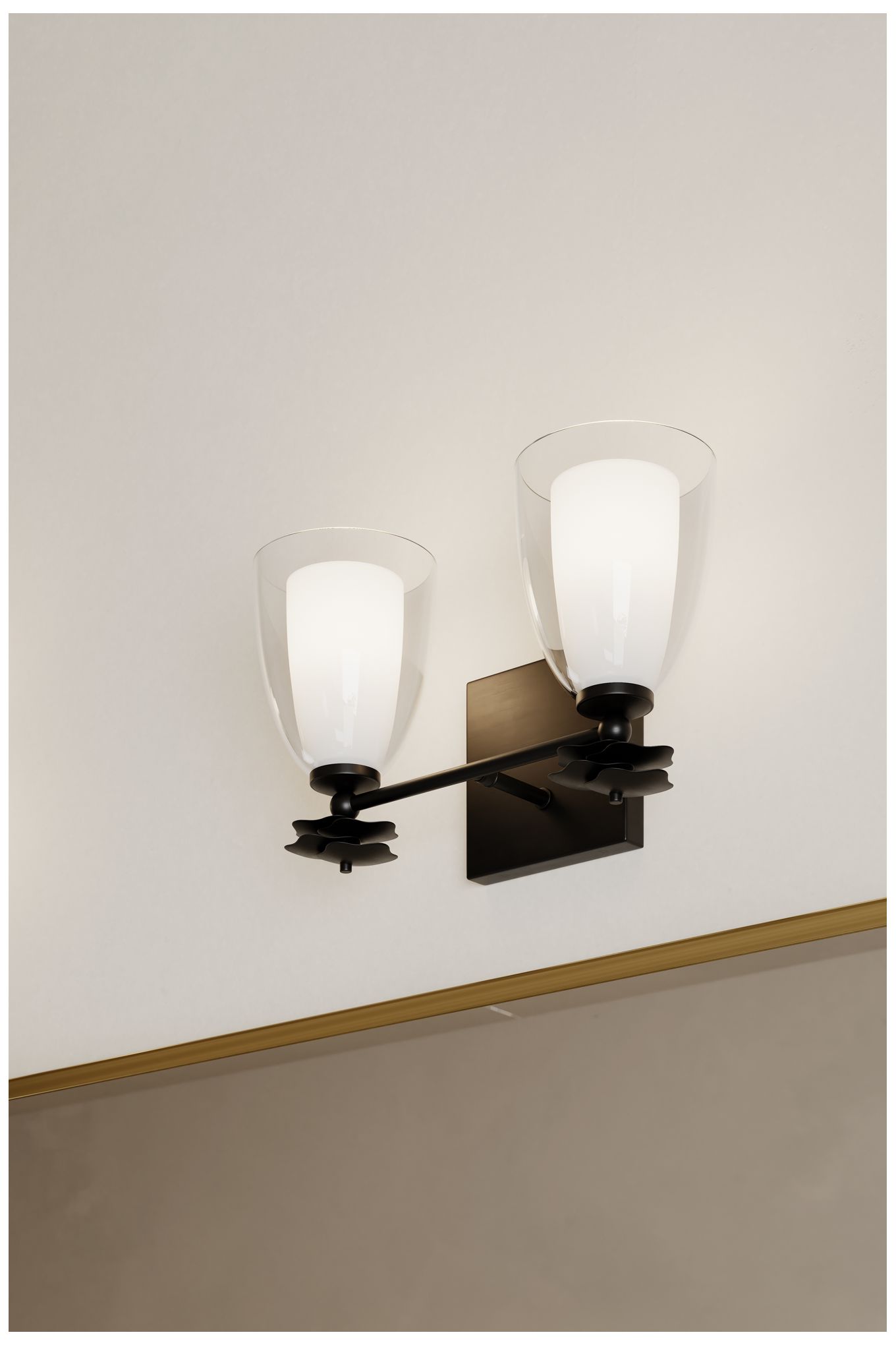 Image 2 Minka Lavery Elowen 2-Light 13.25-in Dark Matte Black Vanity Light more views