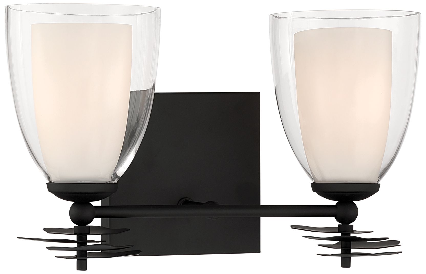 Image 3 Minka Lavery Elowen 2-Light 13.25-in Dark Matte Black Vanity Light more views