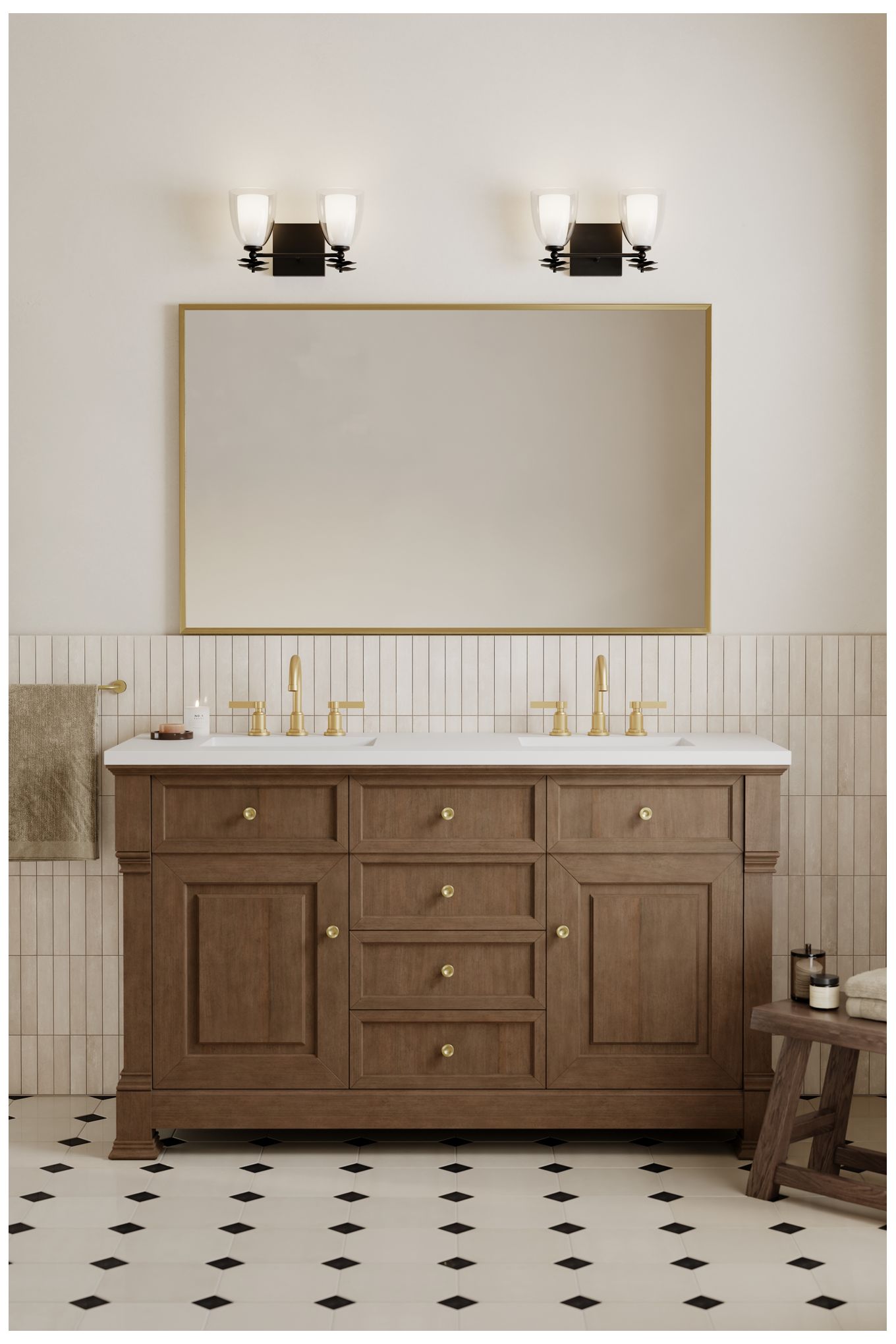 Image 4 Minka Lavery Elowen 2-Light 13.25-in Dark Matte Black Vanity Light more views