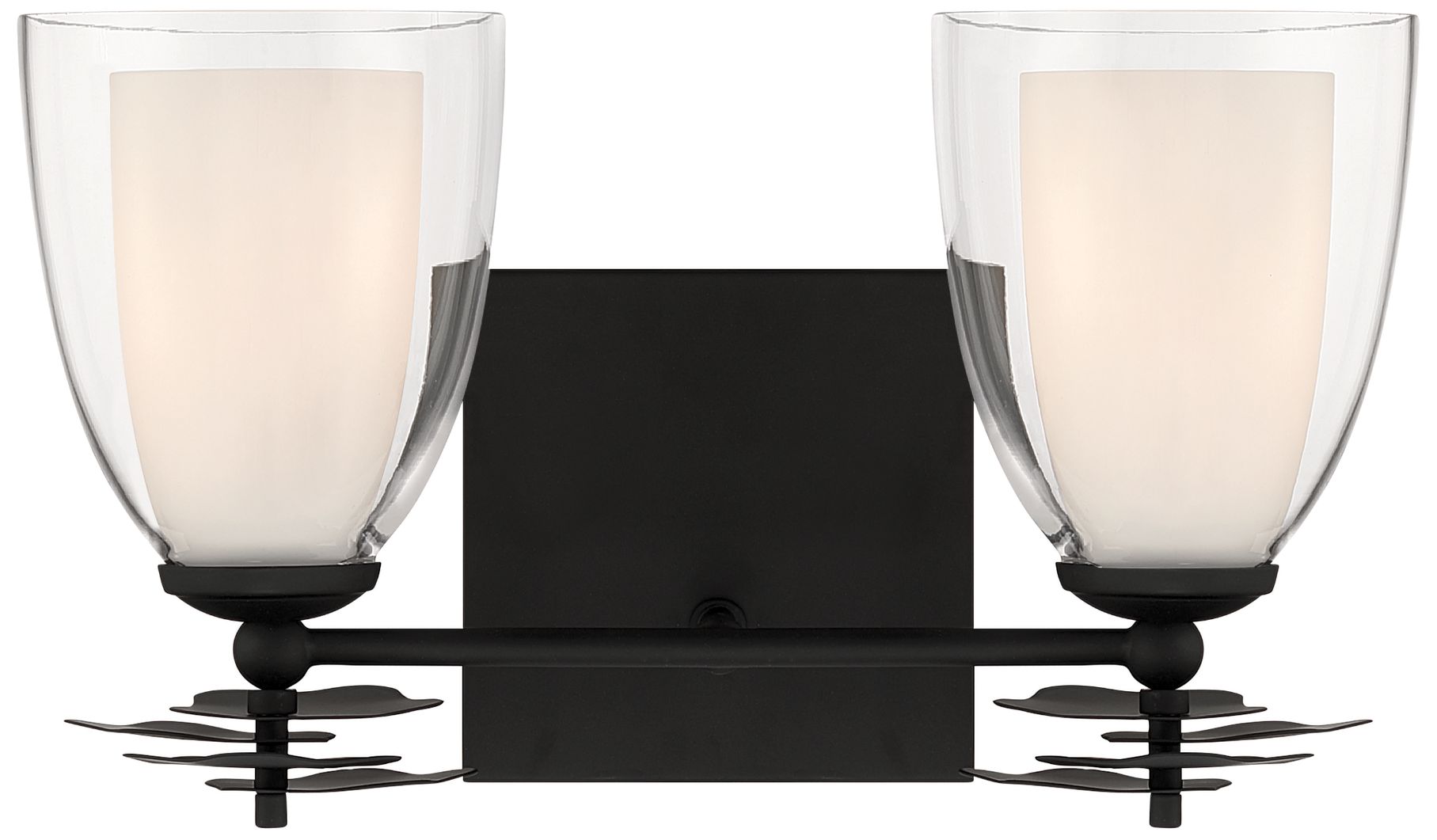 Minka Lavery Elowen 2-Light 13.25-in Dark Matte Black Vanity Light