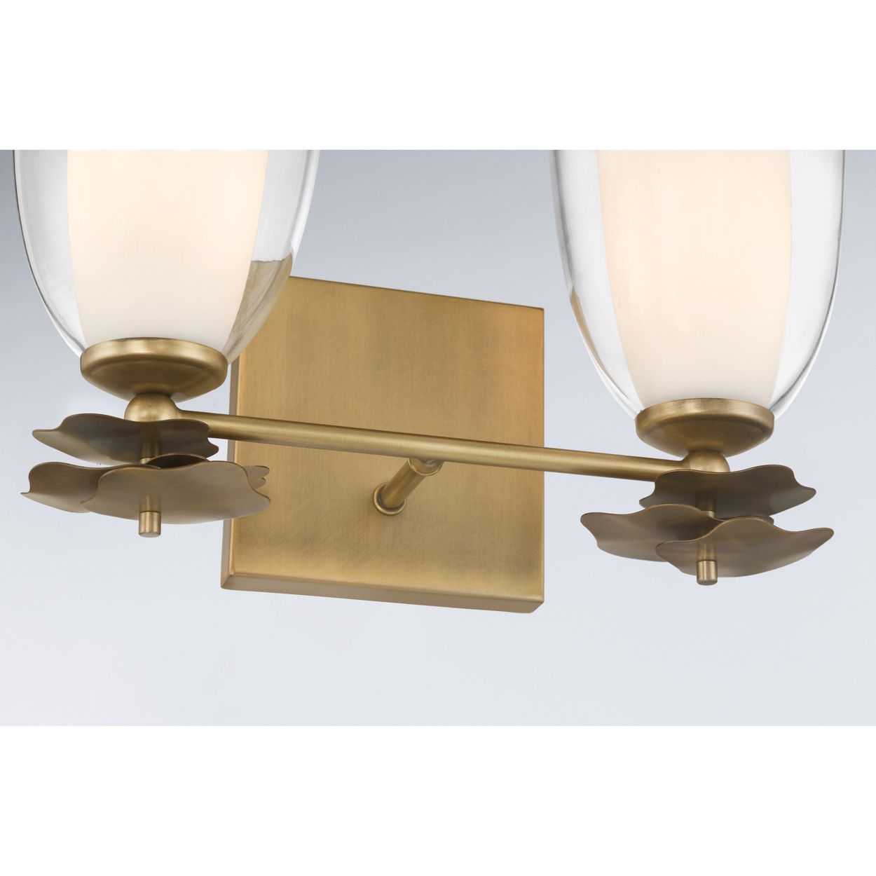 Image 5 Minka Lavery Elowen 2-Light 13.25-in Legacy Brass Vanity Light with Shades more views