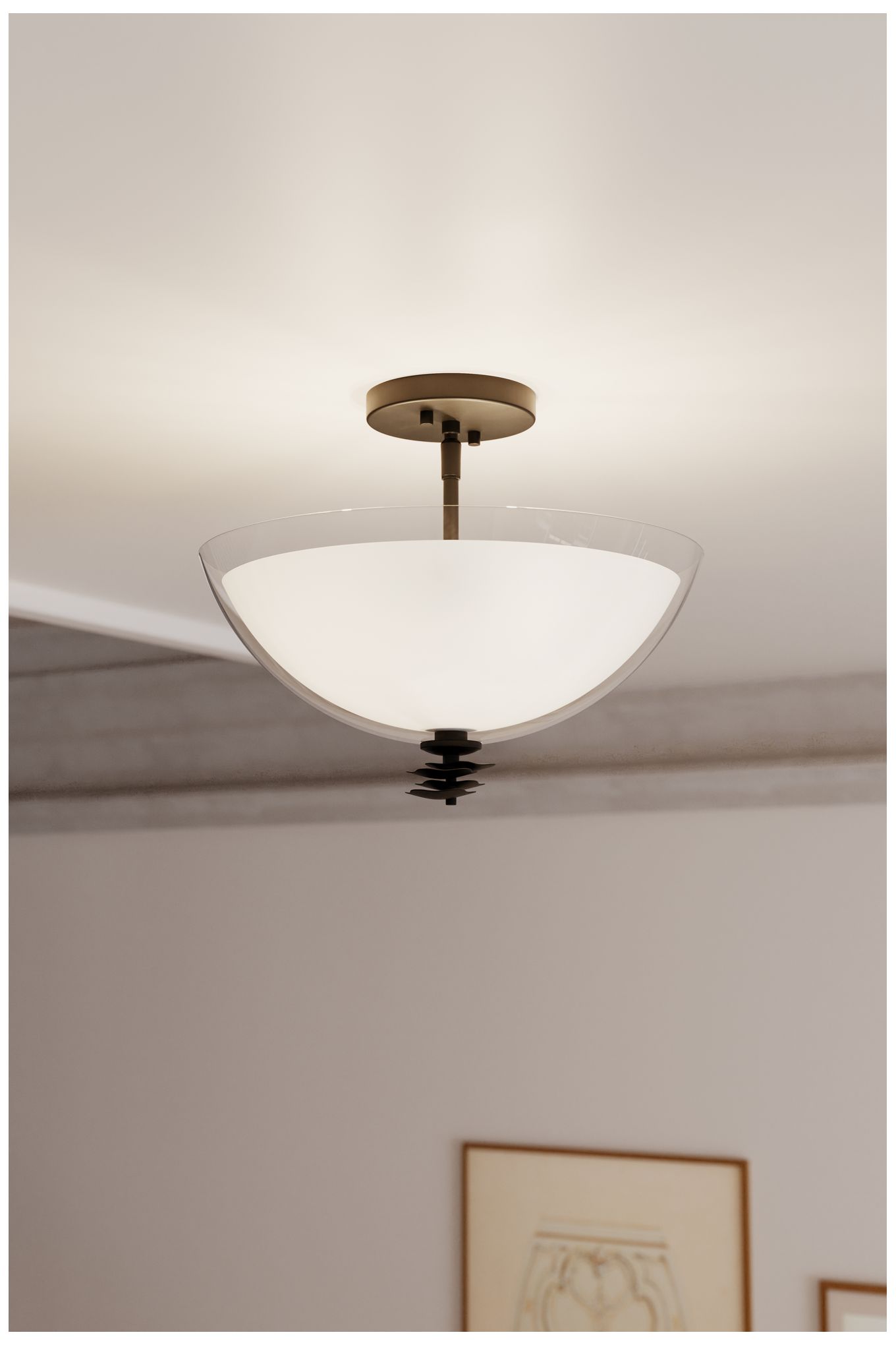 Image 2 Minka Lavery Elowen 3-Light 15-in Dark Matte Black Semi-Flush Mount more views