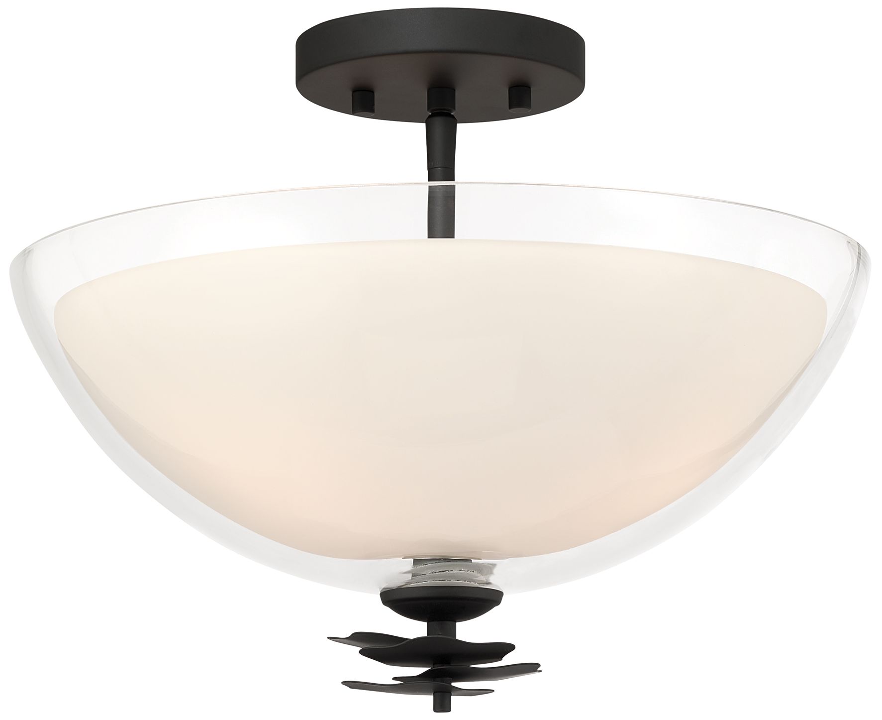 Image 3 Minka Lavery Elowen 3-Light 15-in Dark Matte Black Semi-Flush Mount more views
