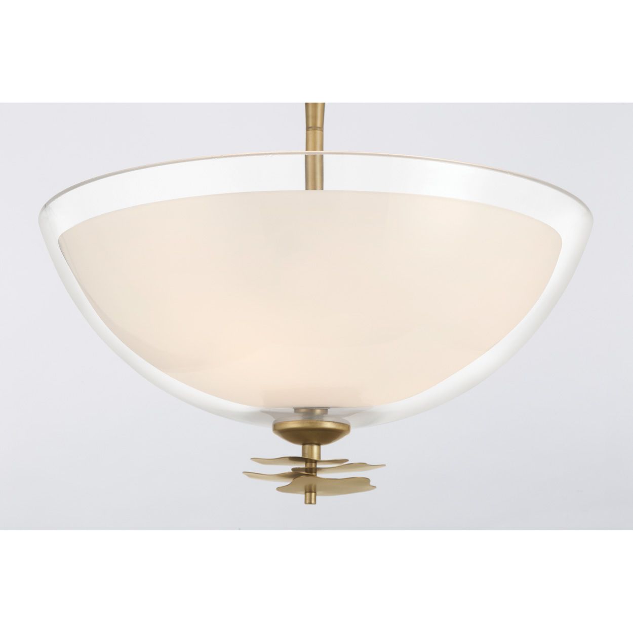 Image 3 Minka Lavery Elowen 3-Light 15-in Legacy Brass Semi-Flush with Shades more views