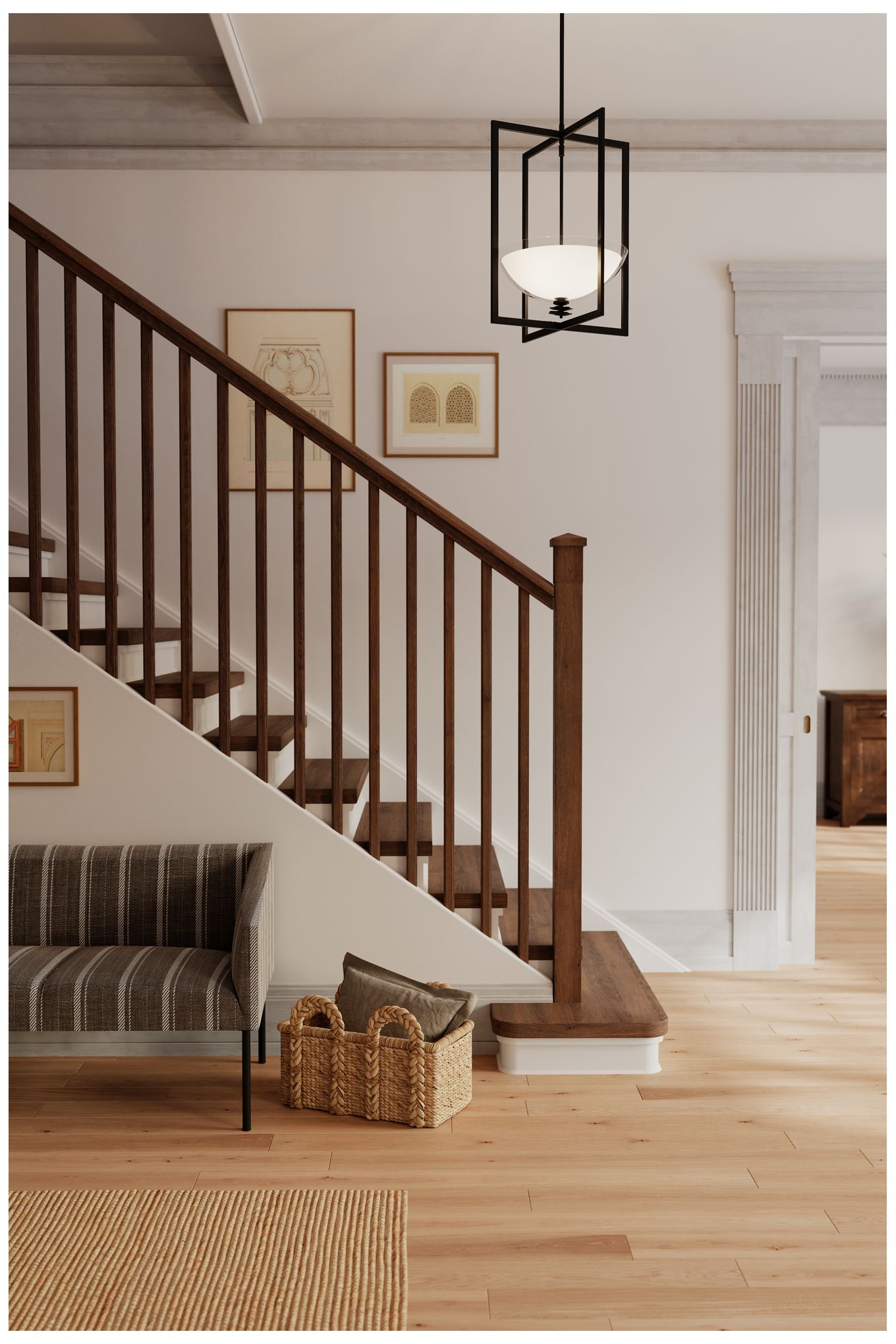 Image 4 Minka Lavery Elowen 3-Light 18-in Dark Matte Black Pendant with Glass Shade more views