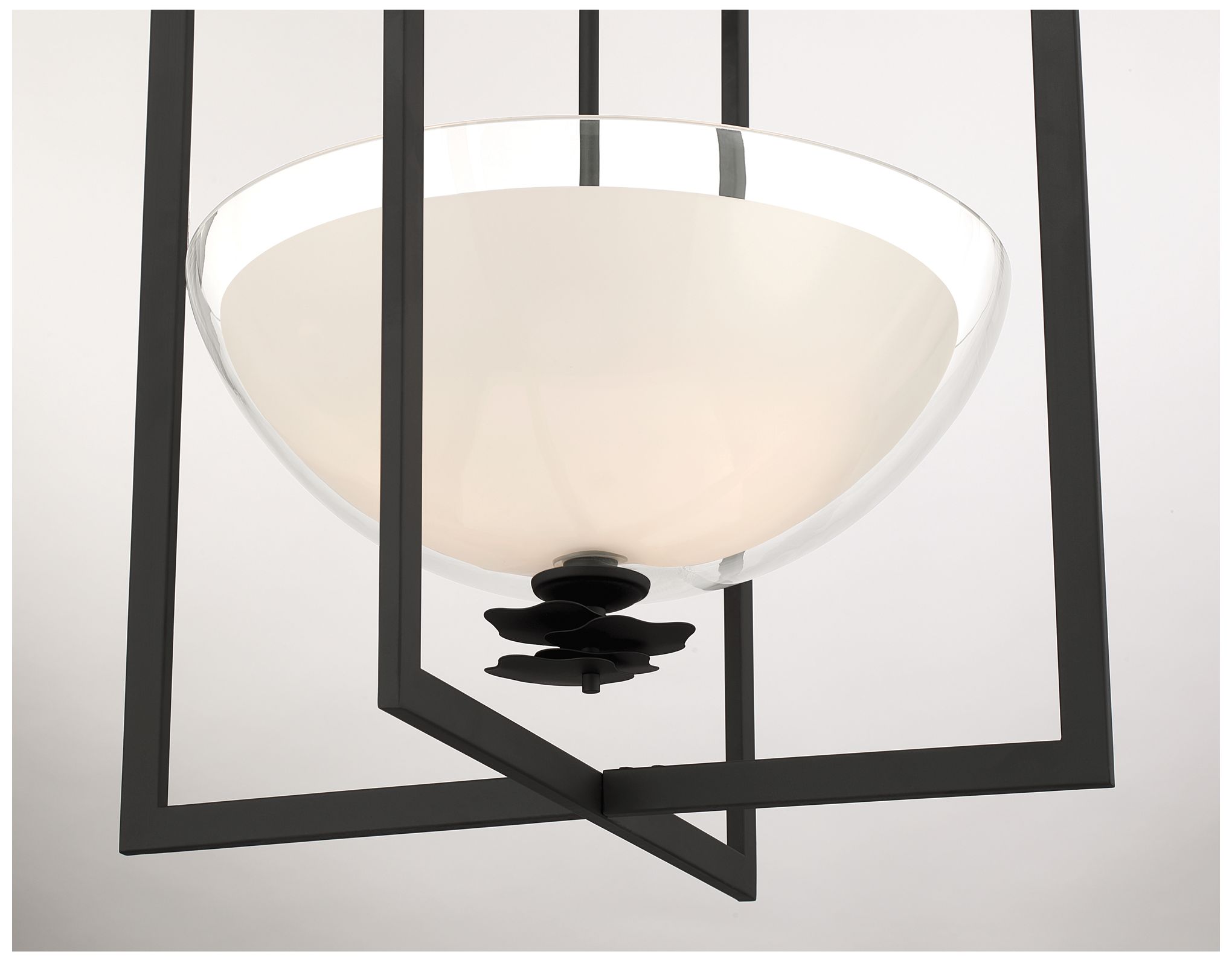 Image 7 Minka Lavery Elowen 3-Light 18-in Dark Matte Black Pendant with Glass Shade more views