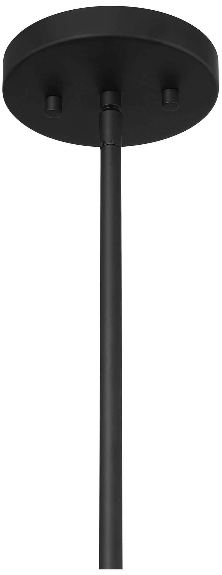 Minka Lavery Elowen 3-Light 18-in Dark Matte Black Pendant with Glass Shade