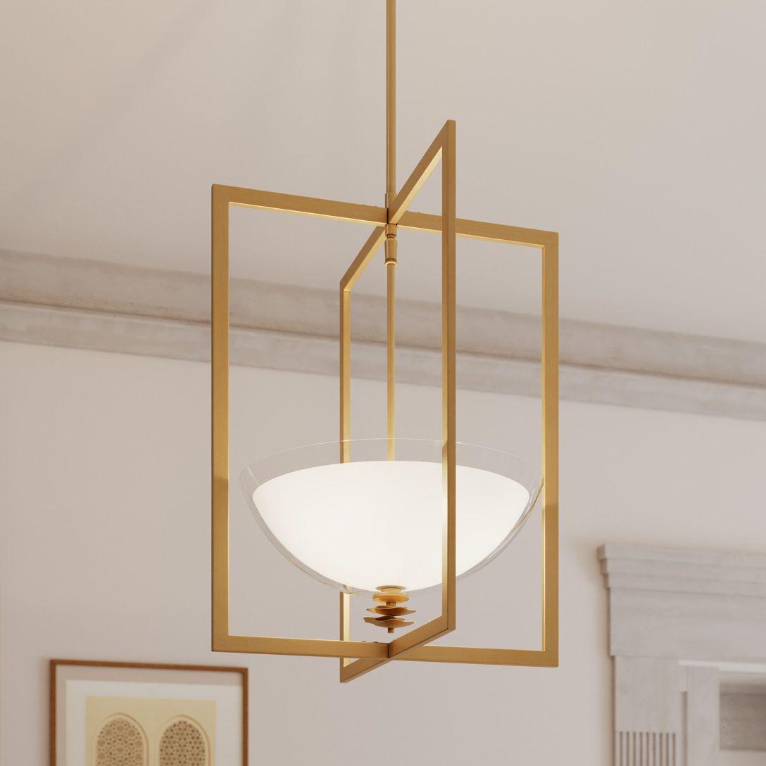 Thumbnail1 of Minka Lavery Elowen 3-Light 18-in Legacy Brass Interior Pendant with Shades