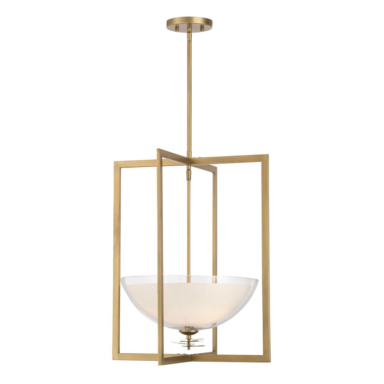 Minka Lavery Elowen 3-Light 18-in Legacy Brass Interior Pendant with Shades