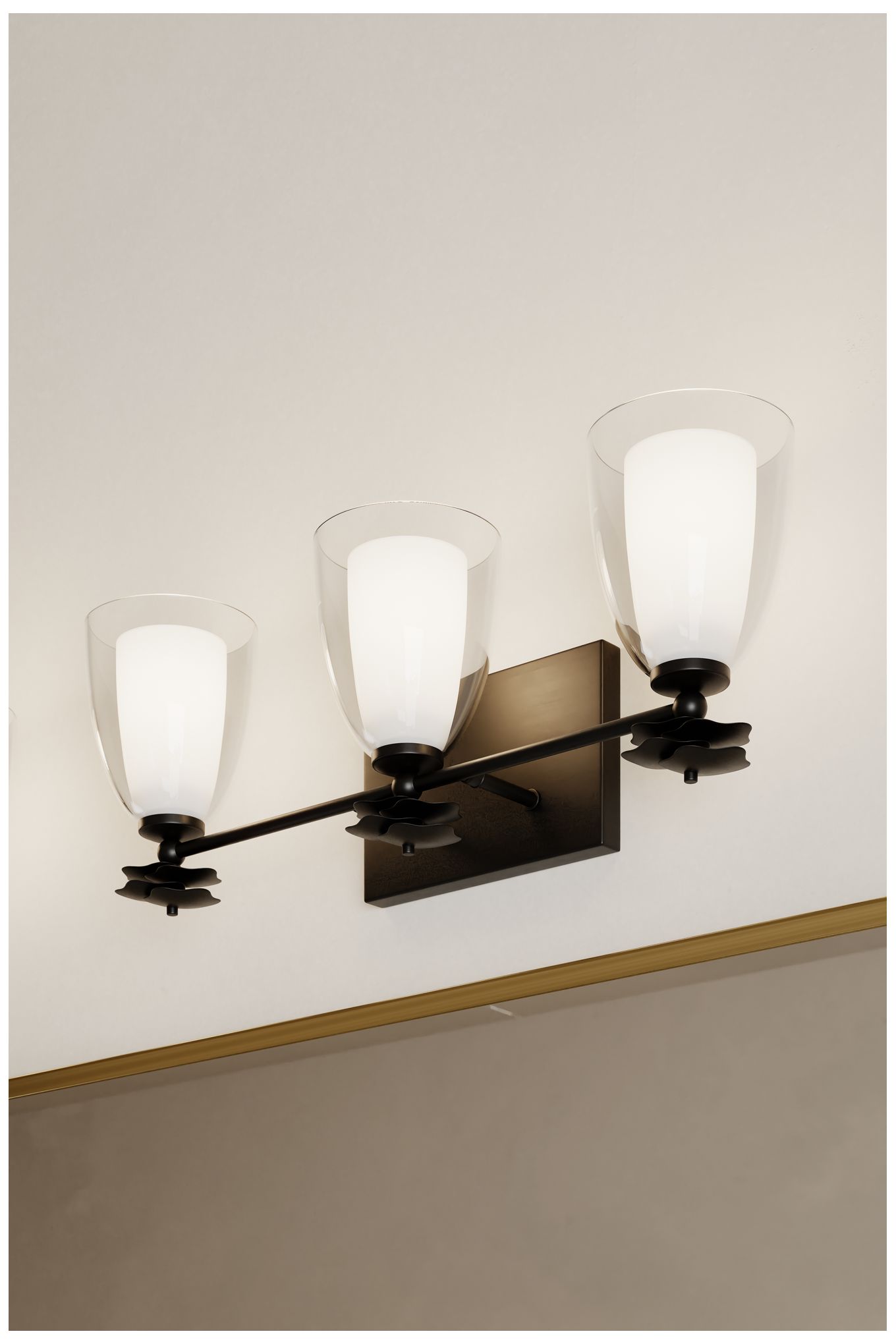 Image 2 Minka Lavery Elowen 3-Light 21.75-in Dark Matte Black Vanity Light more views