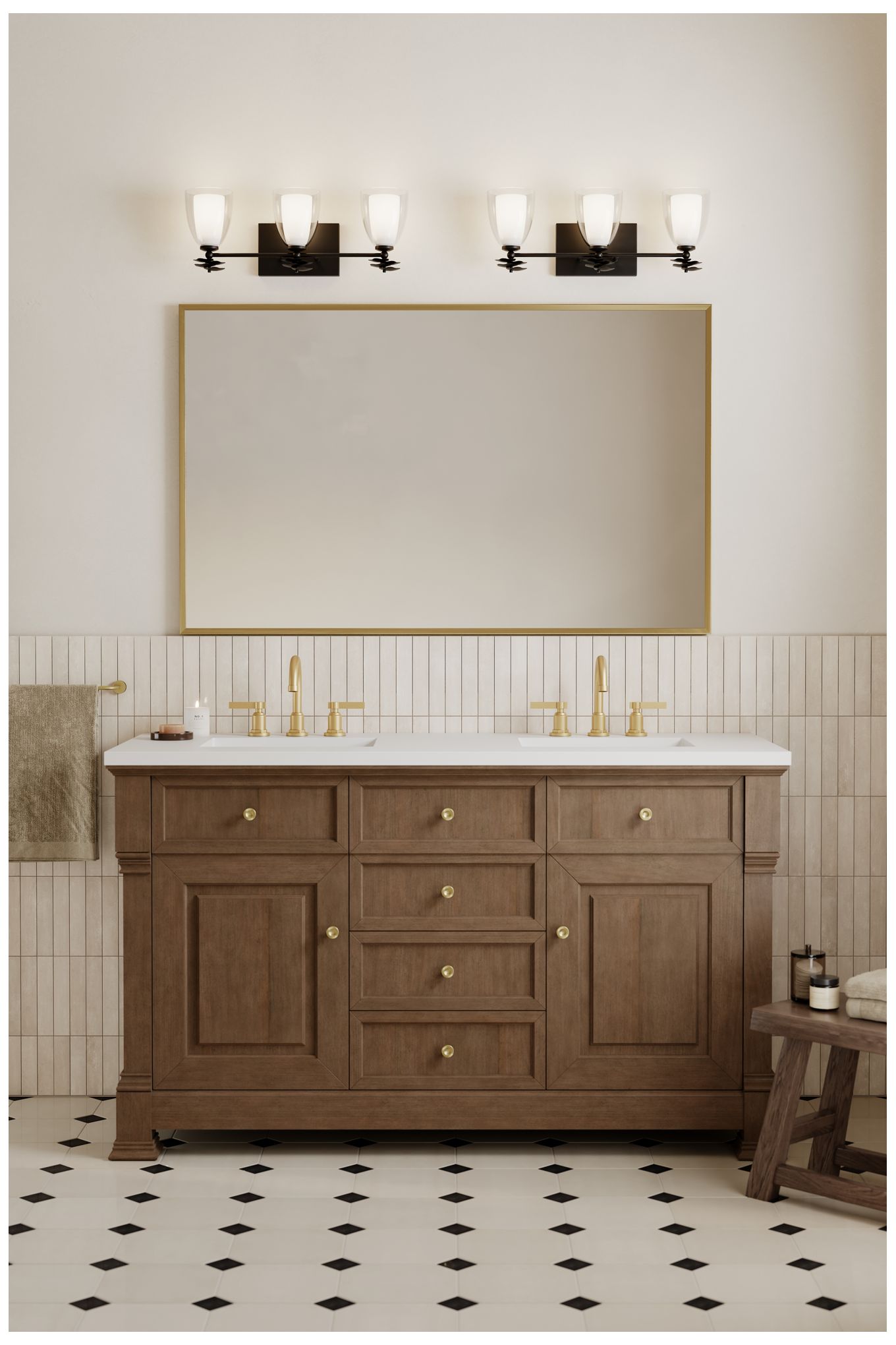 Image 4 Minka Lavery Elowen 3-Light 21.75-in Dark Matte Black Vanity Light more views