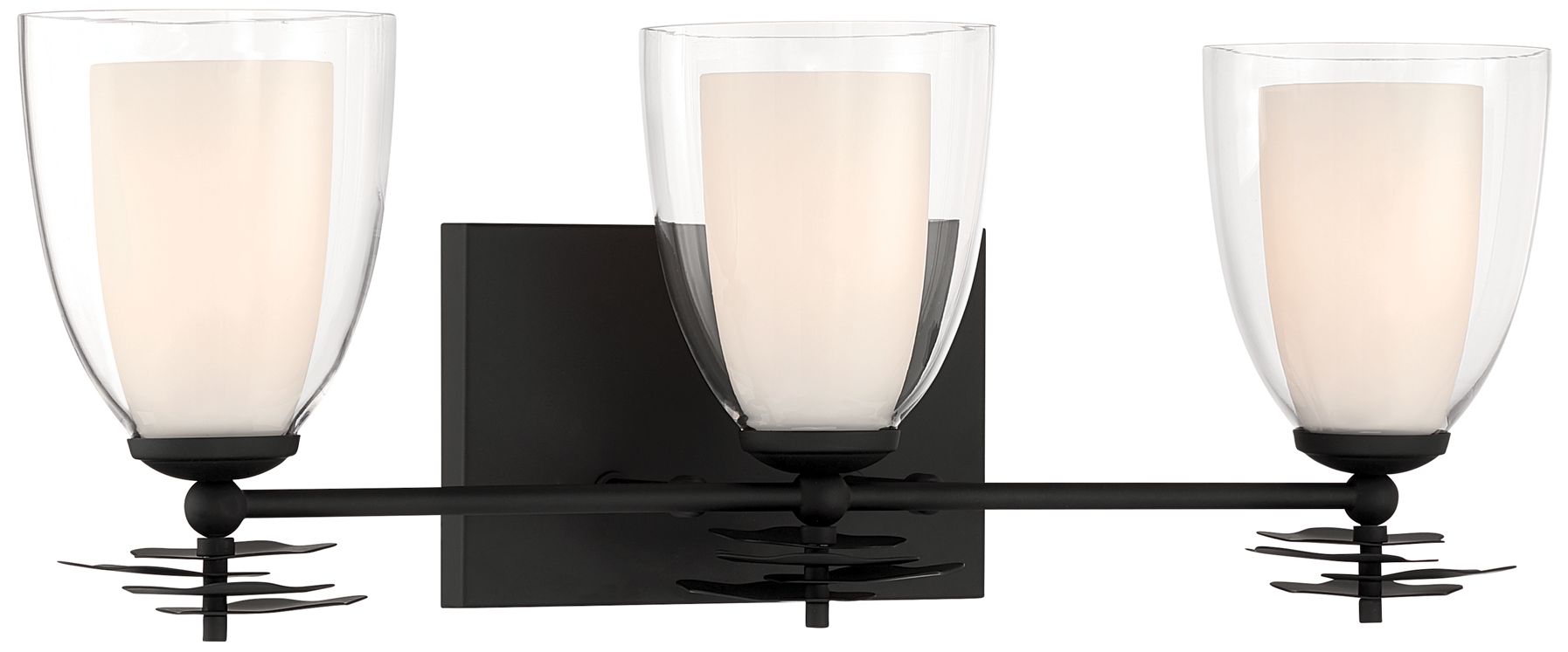 Minka Lavery Elowen 3-Light 21.75-in Dark Matte Black Vanity Light