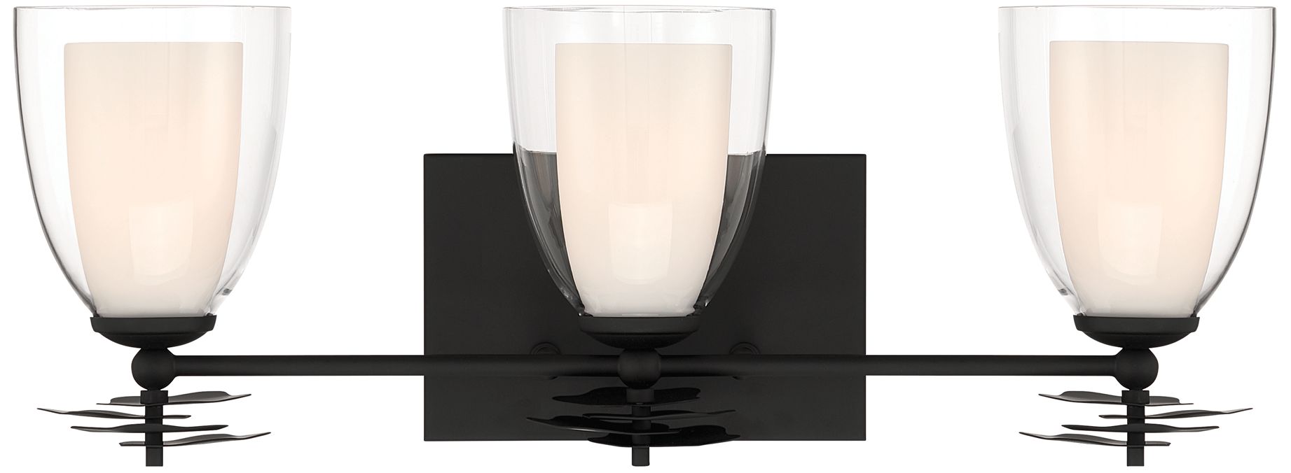Minka Lavery Elowen 3-Light 21.75-in Dark Matte Black Vanity Light