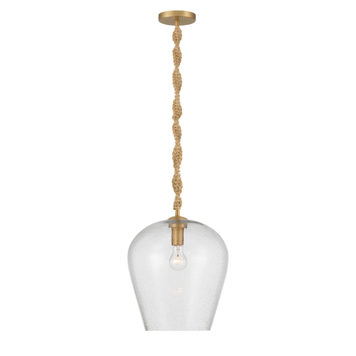 Minka Lavery Elyric 1-Light 13.25-in Legacy Brass Pendant with Glass Shade
