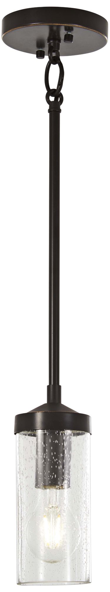 Minka-Lavery Elyton 1-Light Downtown Bronze and Gold Mini-Pendant