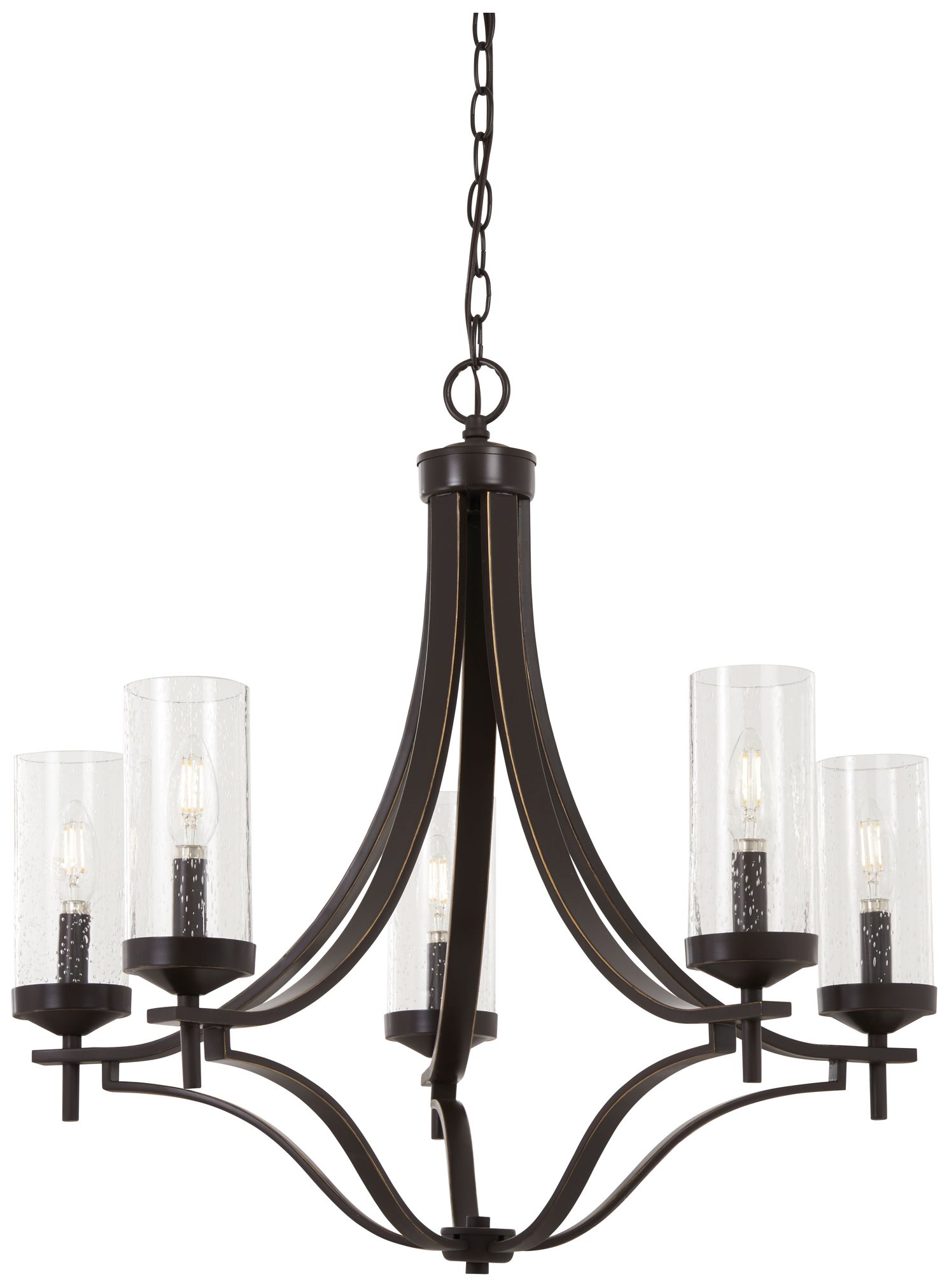 Image 2 Minka-Lavery Elyton 5-Light Downtown Bronze and Gold Chandelier