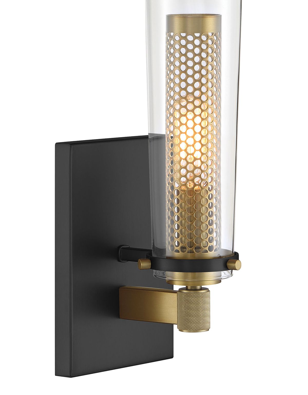 Image 4 Minka-Lavery Emmerham 1-Light Black and Soft Brass Wall Sconce more views
