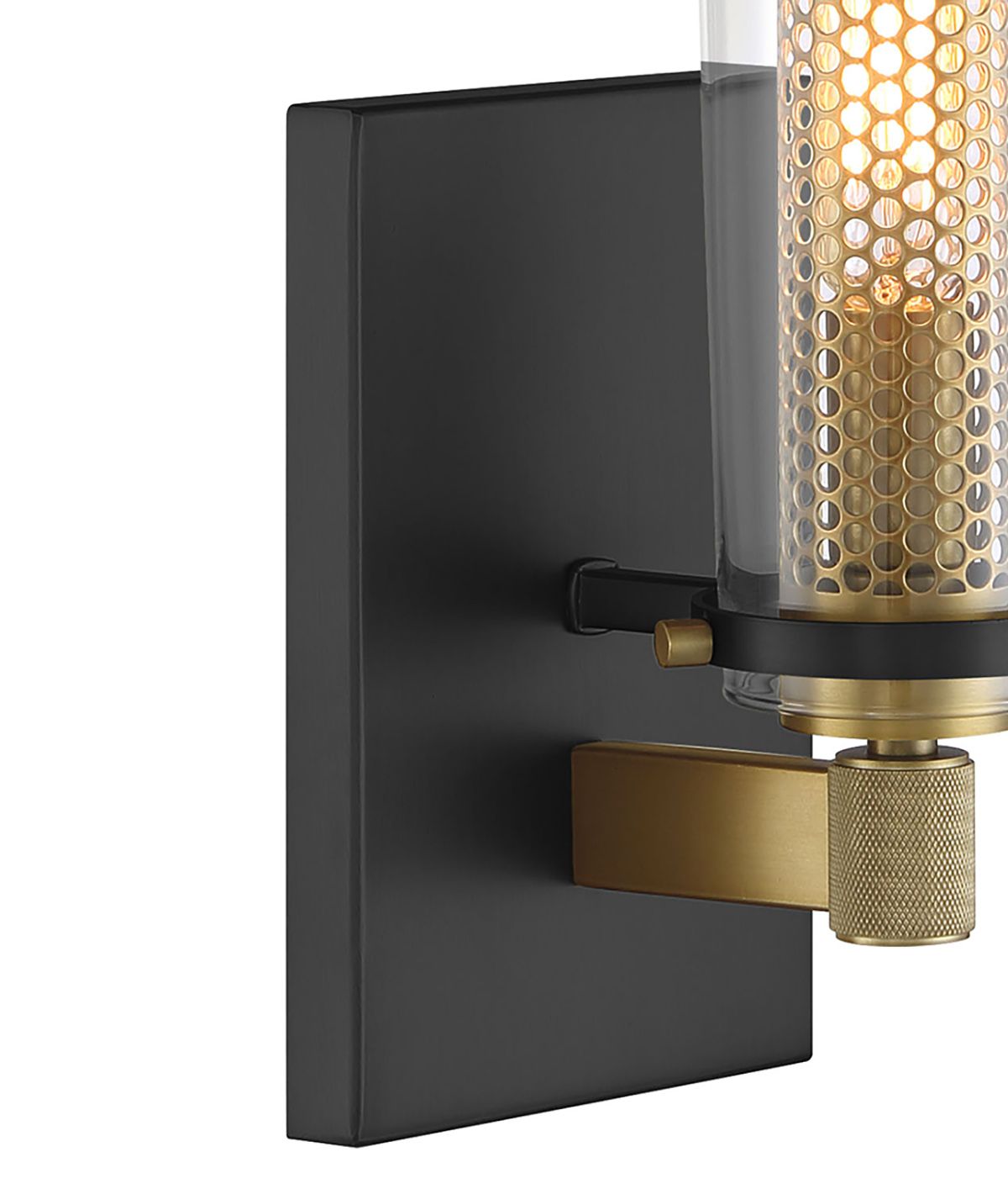 Image 5 Minka-Lavery Emmerham 1-Light Black and Soft Brass Wall Sconce more views