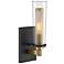 Minka Lavery Emmerham 12"H Coal and Soft Brass Wall Sconce