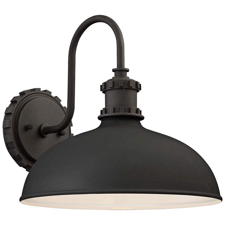 Image 2 Minka Lavery Escudilla 11 3/4" High Black Outdoor Wall Light
