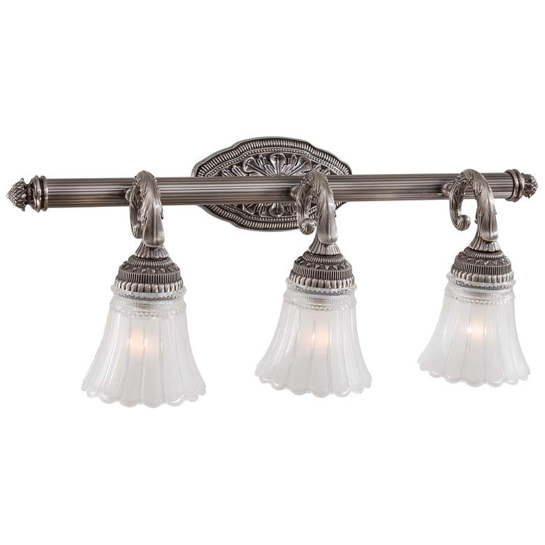 Image 2 Minka Lavery Europa 25 1/2 inch Wide Brushed Nickel 3-Light Bath Light