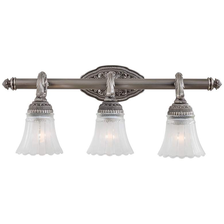 Image 3 Minka Lavery Europa 25 1/2 inch Wide Brushed Nickel 3-Light Bath Light more views