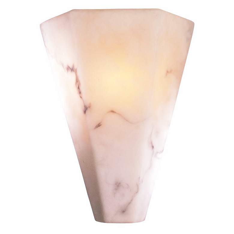 Image 1 Minka Lavery Fedi 12 1/4" High Alabaster Dust Modern Wall Sconce