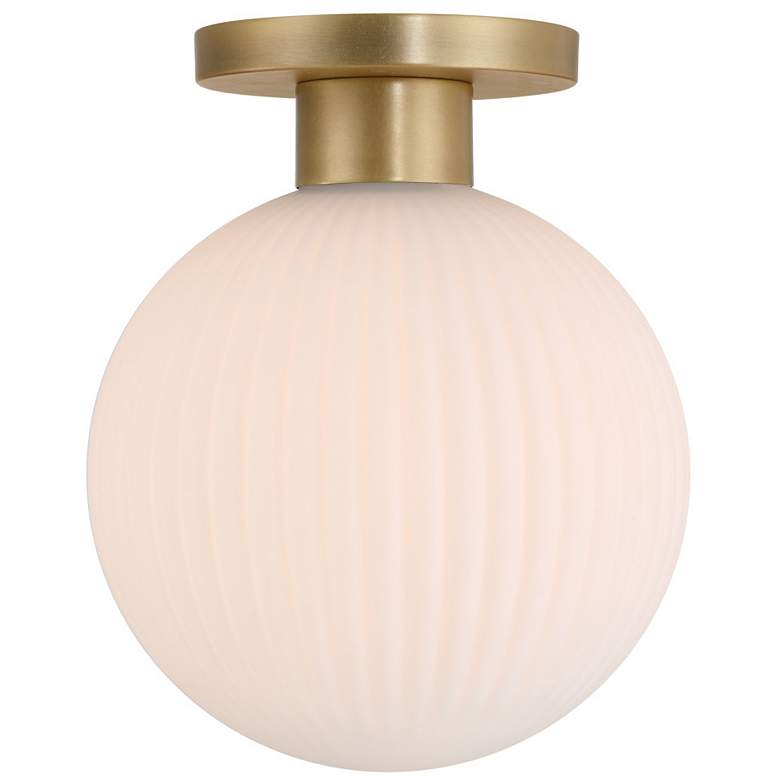 Image 3 Minka Lavery Fenton 1-Light 10-in Legacy Brass Indoor Flush Mount more views