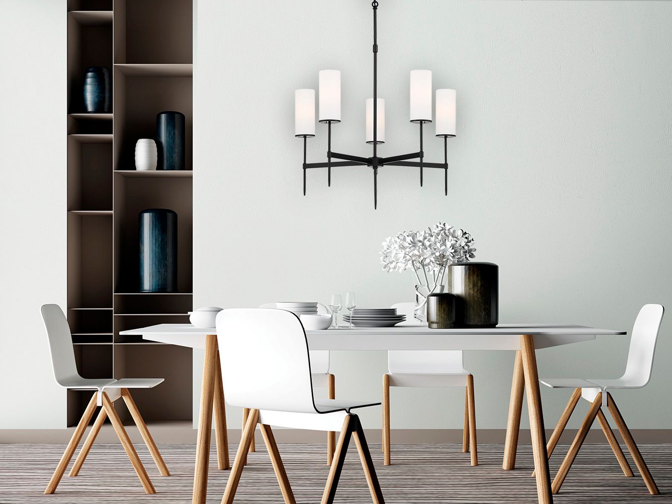 Image 7 Minka-Lavery First Avenue 5-Light Coal Chandelier more views