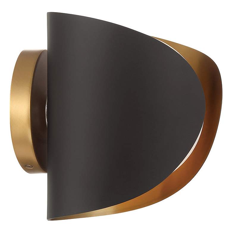 Image 3 Minka Lavery Flare 1-Light 8.5-in Brass and Dark Bronze Indoor Vanity Light more views