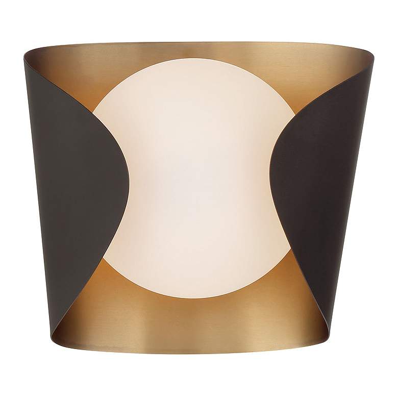 Image 4 Minka Lavery Flare 1-Light 8.5-in Brass and Dark Bronze Indoor Vanity Light more views