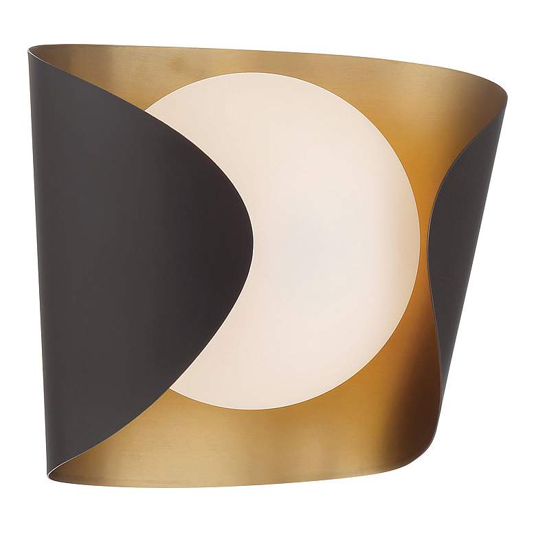 Image 6 Minka Lavery Flare 1-Light 8.5-in Brass and Dark Bronze Indoor Vanity Light more views