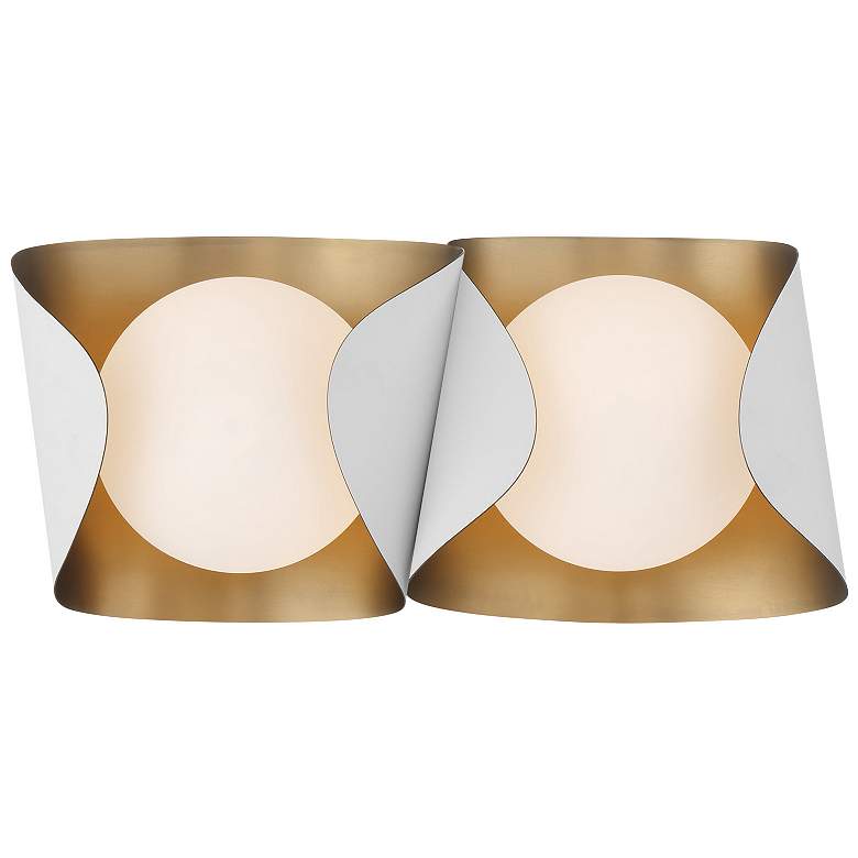 Image 4 Minka Lavery Flare 2-Light 16.25-in Sand White Indoor Vanity Light more views