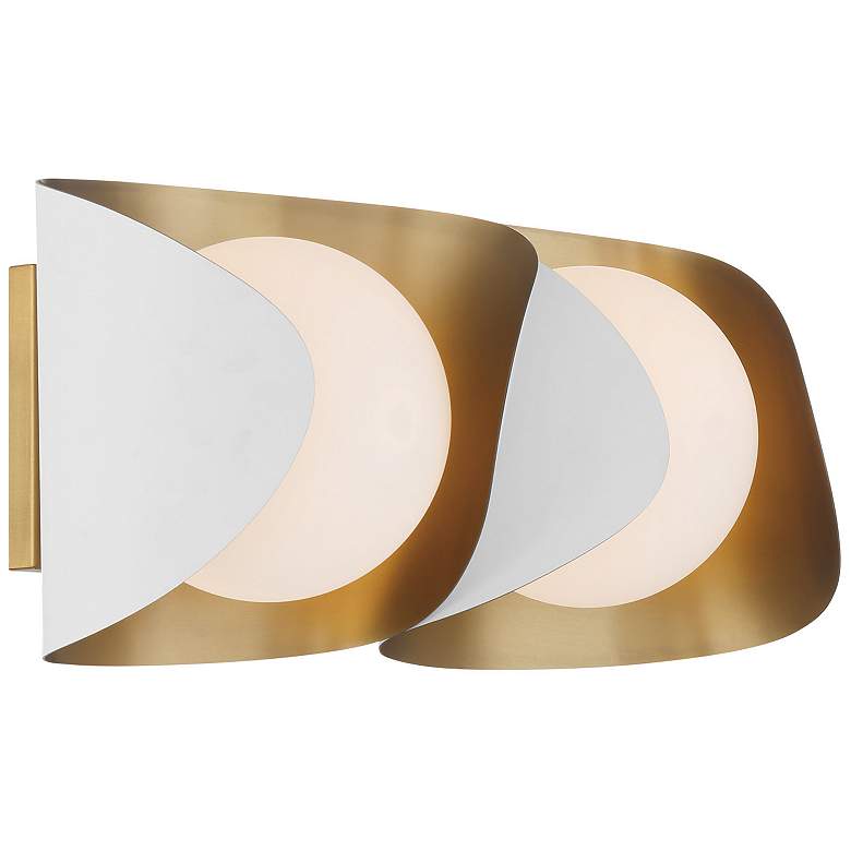 Image 5 Minka Lavery Flare 2-Light 16.25-in Sand White Indoor Vanity Light more views