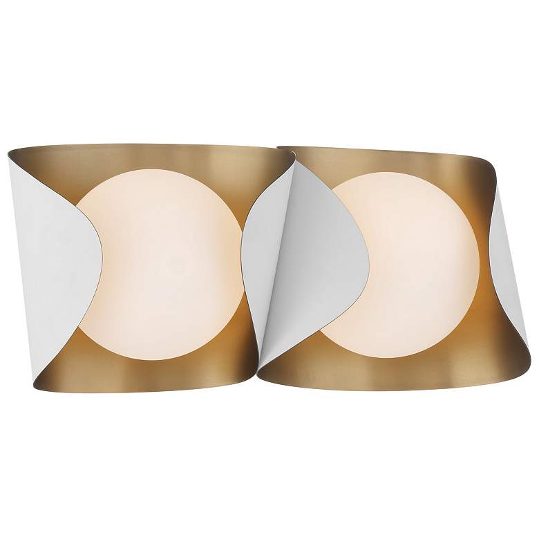 Image 6 Minka Lavery Flare 2-Light 16.25-in Sand White Indoor Vanity Light more views