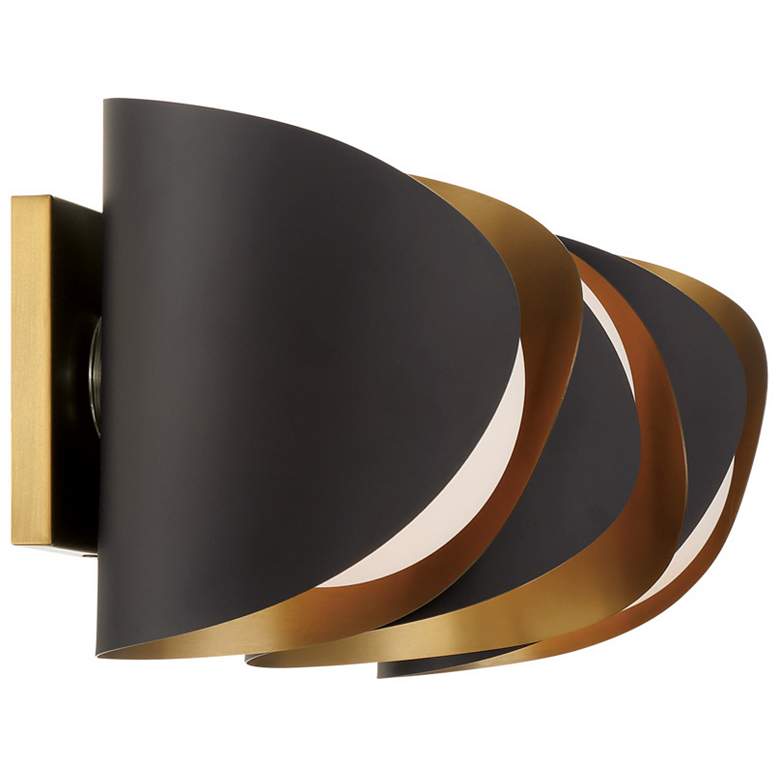 Image 3 Minka Lavery Flare 3-Light 24-in Brass and Dark Bronze Indoor Vanity Light more views